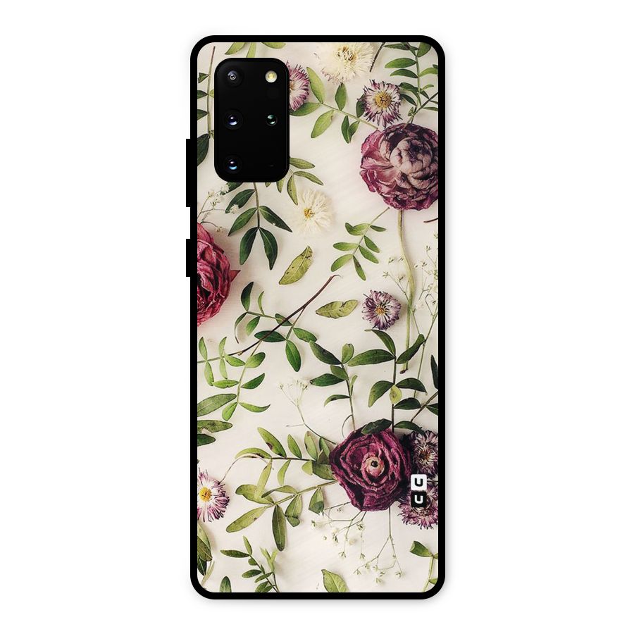 Vintage Rust Floral Metal Back Case for Galaxy S20 Plus