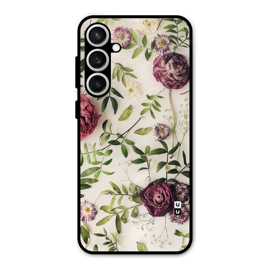 Vintage Rust Floral Metal Back Case for Galaxy S23 FE