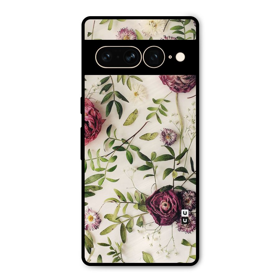 Vintage Rust Floral Metal Back Case for Google Pixel 7 Pro