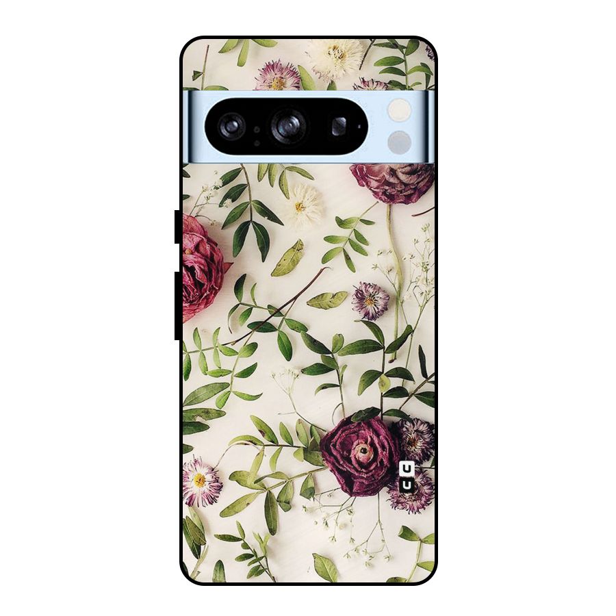 Vintage Rust Floral Metal Back Case for Google Pixel 8 Pro