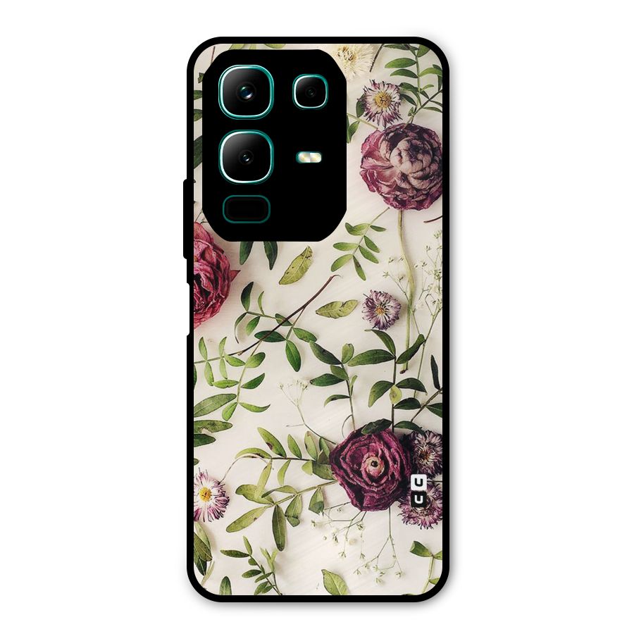 Vintage Rust Floral Metal Back Case for Infinix Note 50x