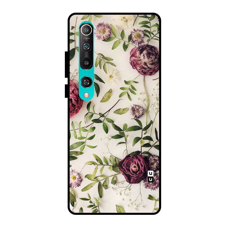 Vintage Rust Floral Metal Back Case for Mi 10