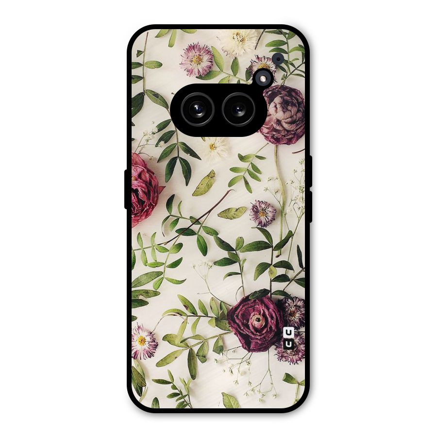 Vintage Rust Floral Metal Back Case for Nothing Phone 2a Plus