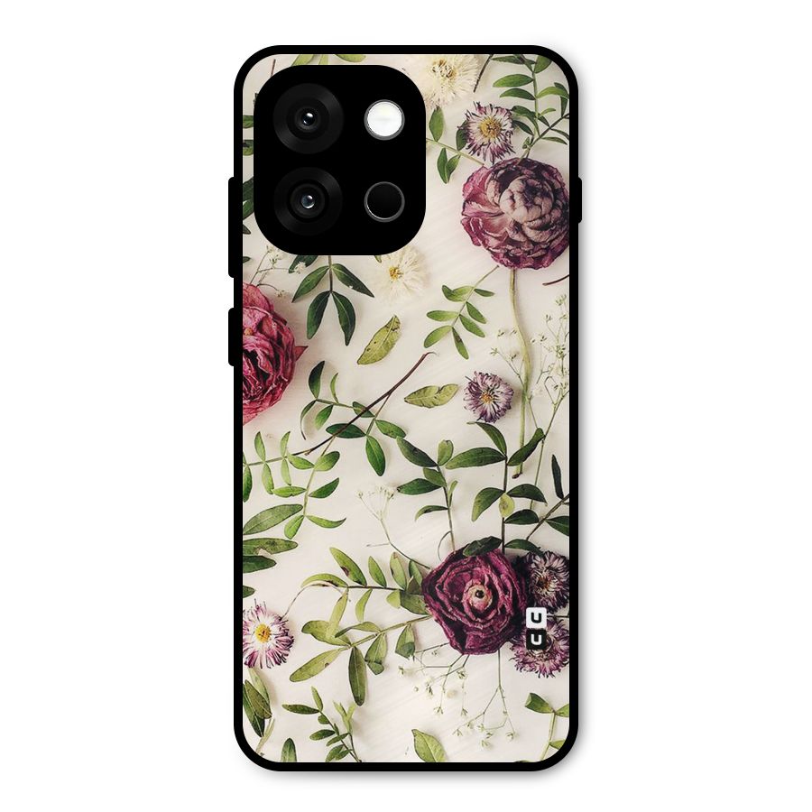 Vintage Rust Floral Metal Back Case for OnePlus 13s