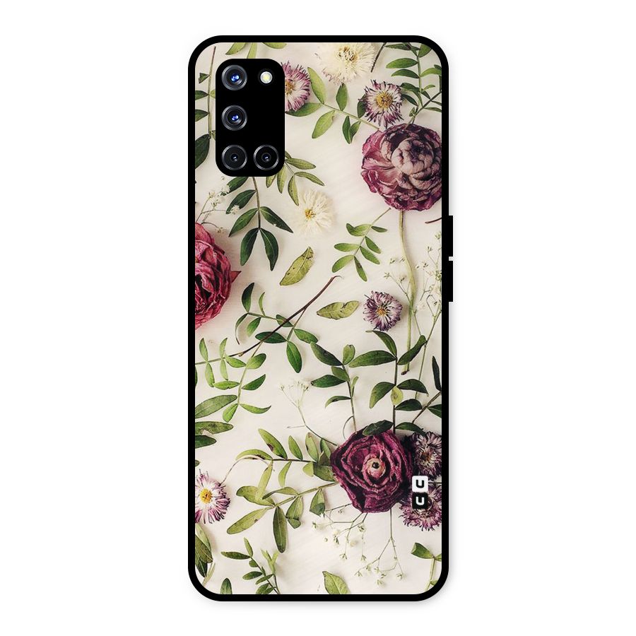 Vintage Rust Floral Metal Back Case for Oppo A52