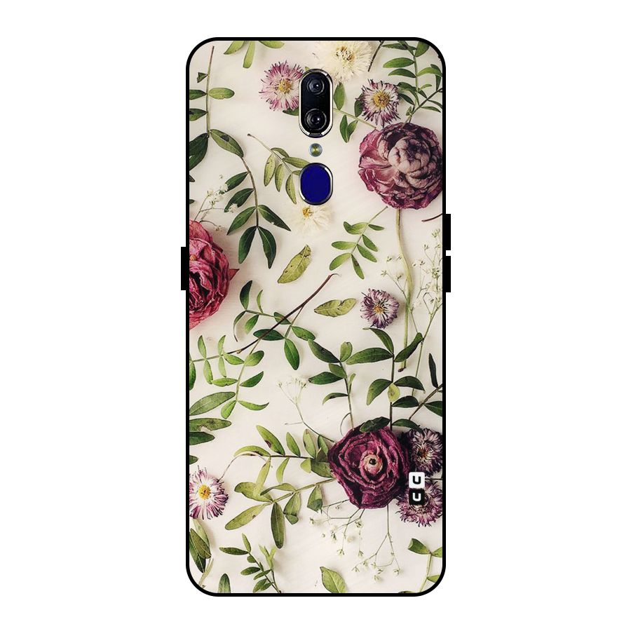 Vintage Rust Floral Metal Back Case for Oppo F11