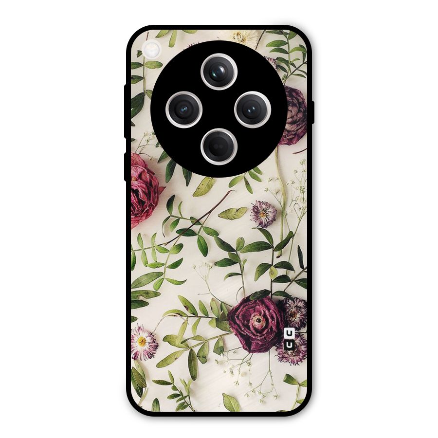 Vintage Rust Floral Metal Back Case for Oppo Find X8