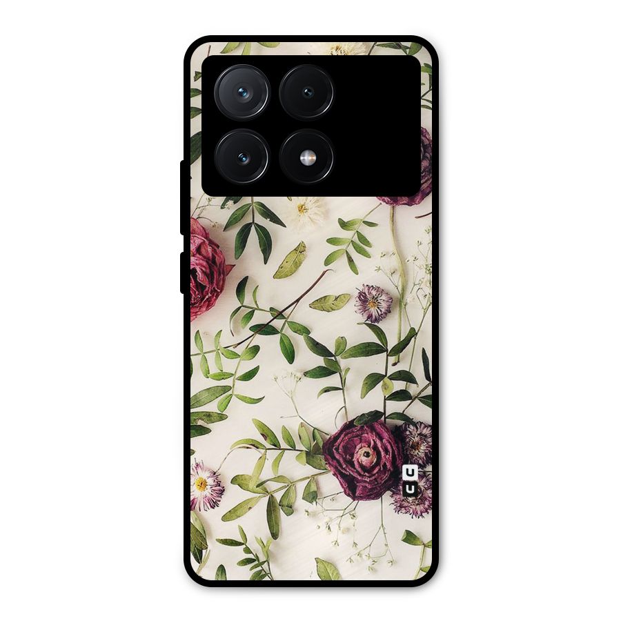 Vintage Rust Floral Metal Back Case for Poco X6 Pro