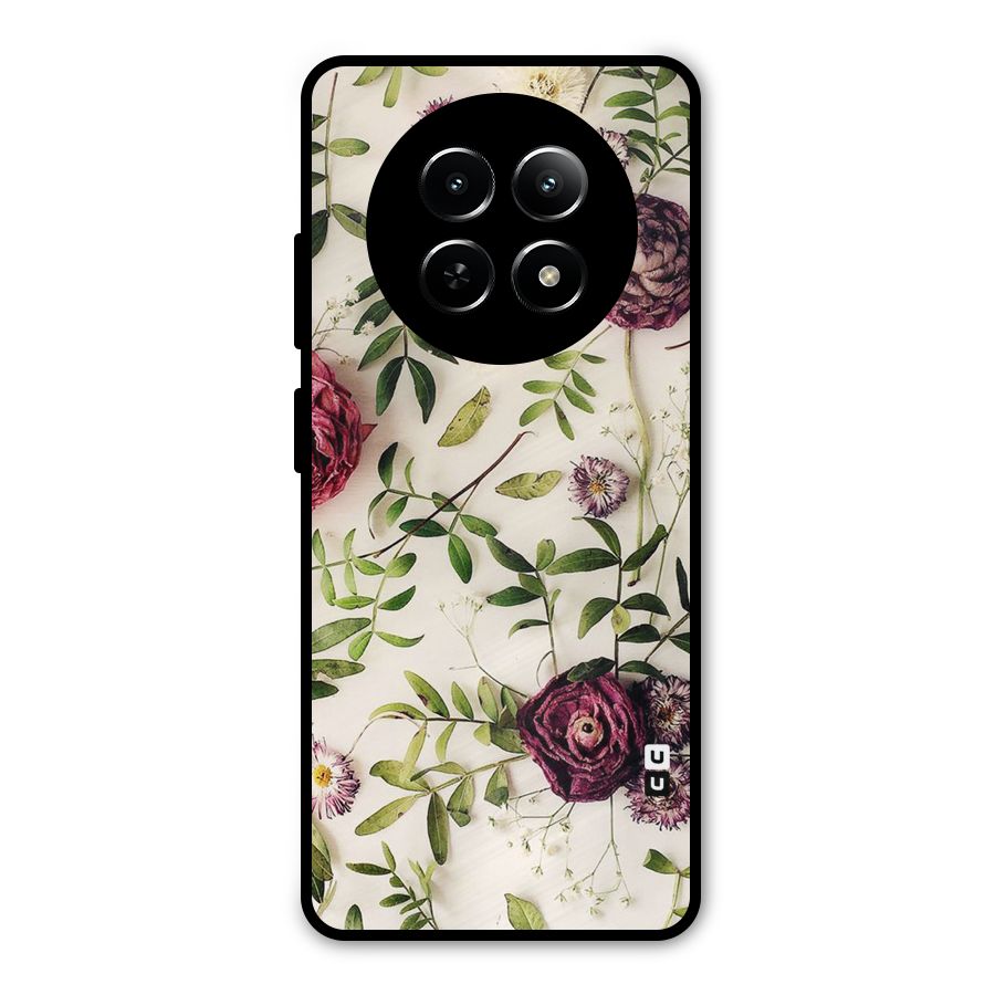 Vintage Rust Floral Metal Back Case for Realme 12x 5G