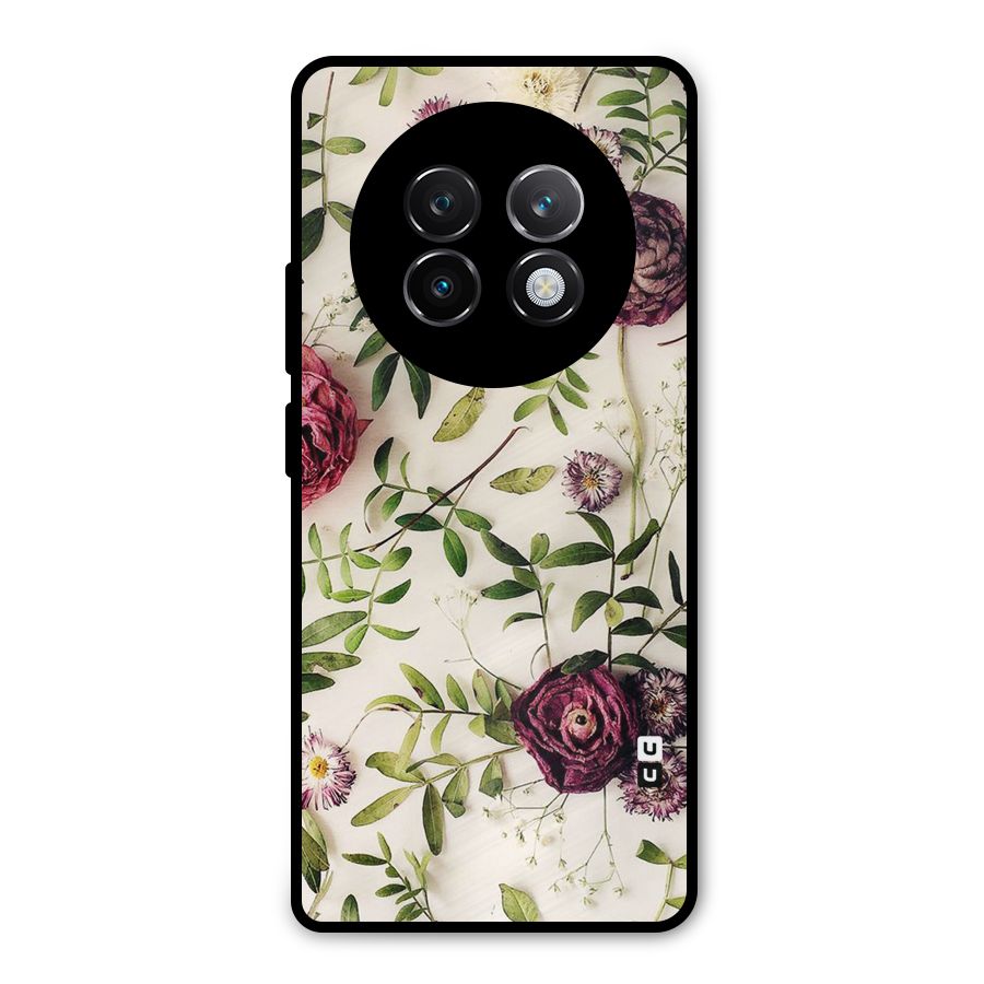 Vintage Rust Floral Metal Back Case for Realme 13 Plus