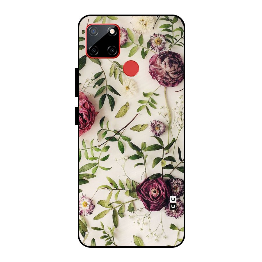 Vintage Rust Floral Metal Back Case for Realme C12