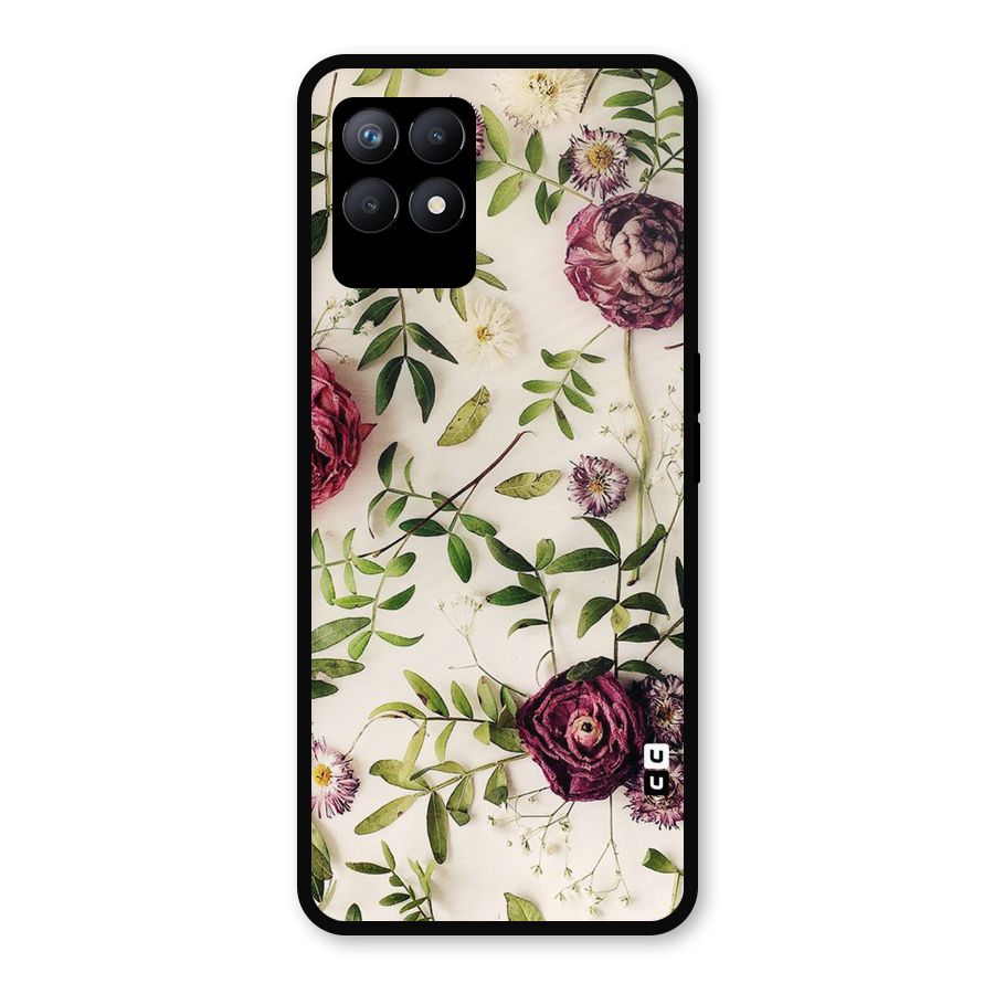 Vintage Rust Floral Metal Back Case for Realme Narzo 50