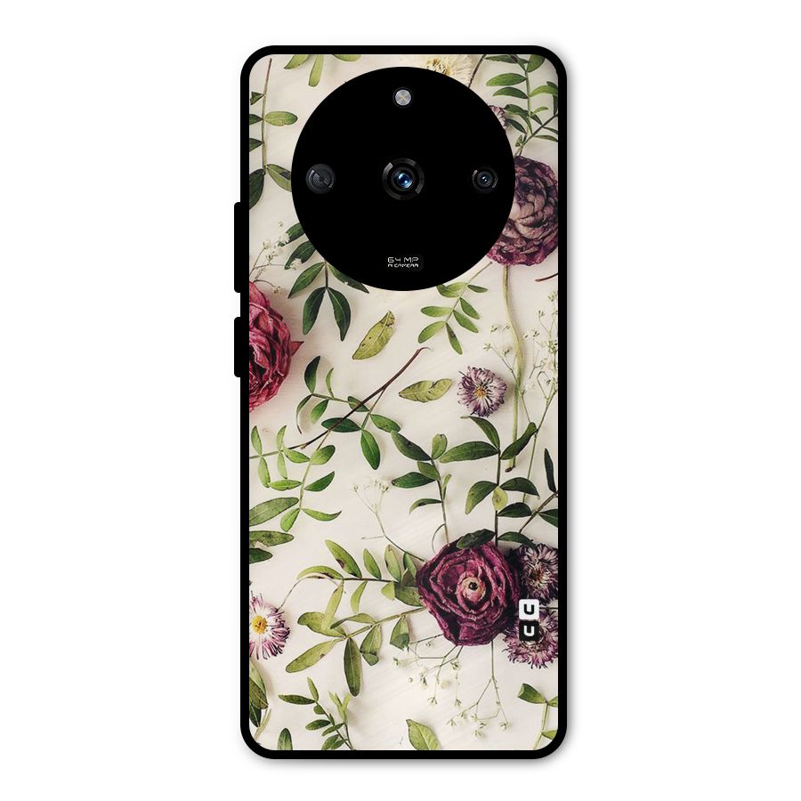 Vintage Rust Floral Metal Back Case for Realme Narzo 60 5G