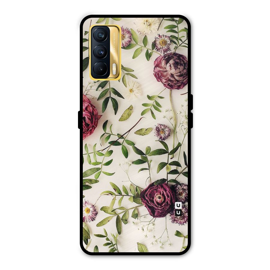 Vintage Rust Floral Metal Back Case for Realme X7