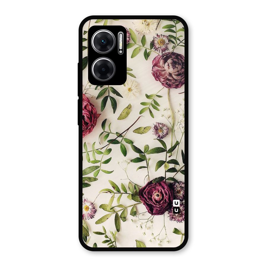 Vintage Rust Floral Metal Back Case for Redmi 11 Prime 5G