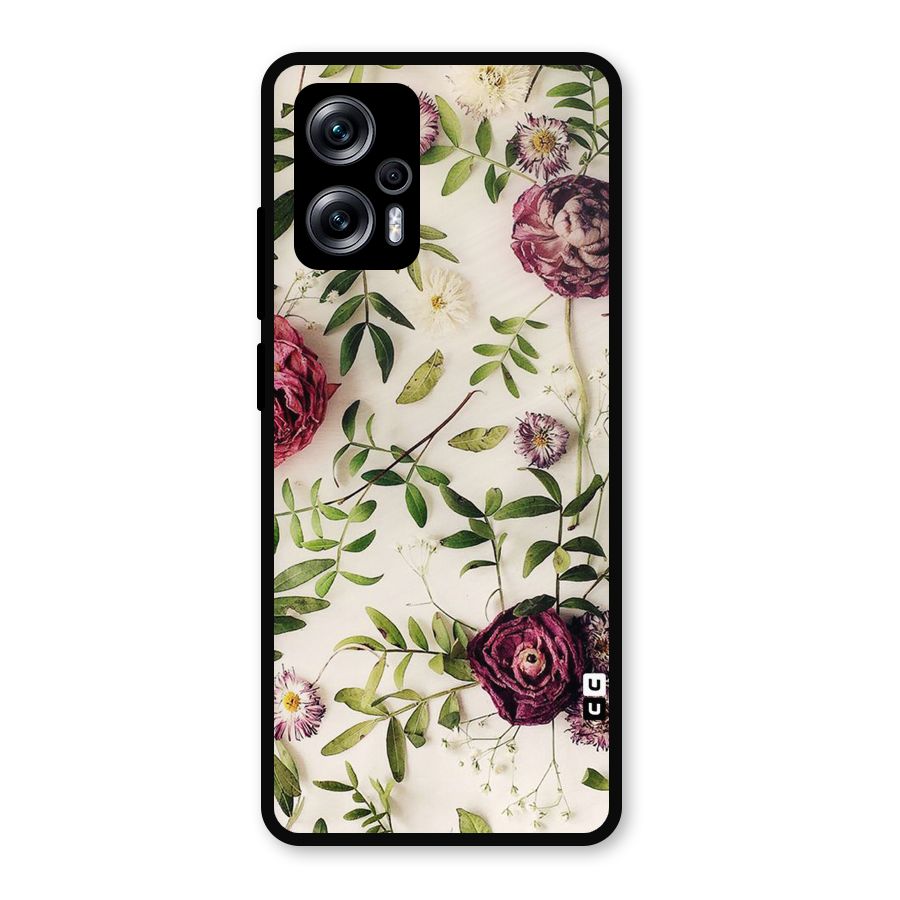 Vintage Rust Floral Metal Back Case for Redmi K50i