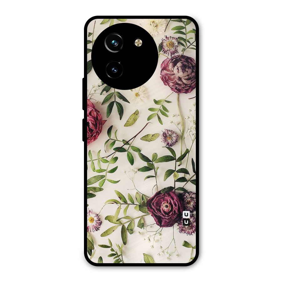Vintage Rust Floral Metal Back Case for Vivo T3x