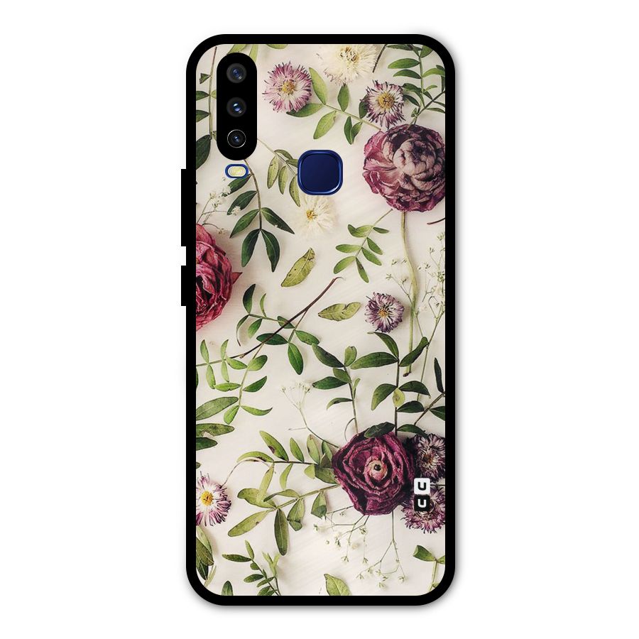 Vintage Rust Floral Metal Back Case for Vivo V17