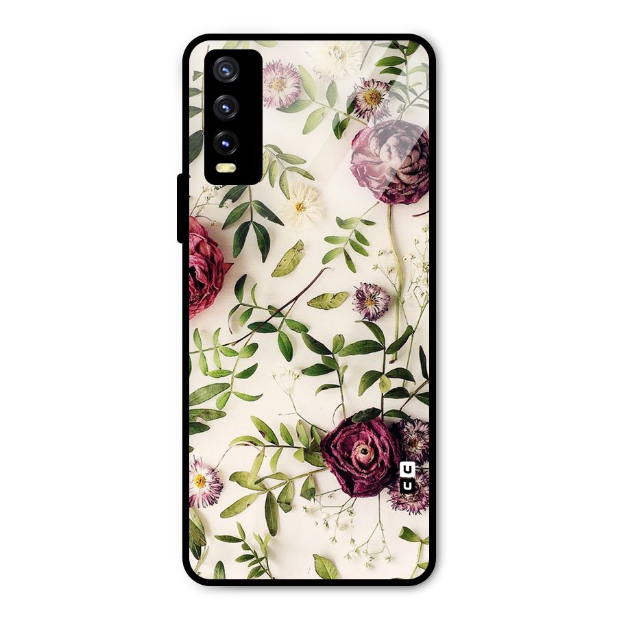 Vintage Rust Floral Metal Back Case for Vivo Y20