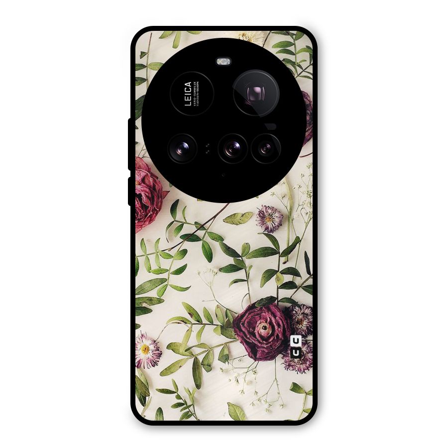 Vintage Rust Floral Metal Back Case for Xiaomi 15 Ultra