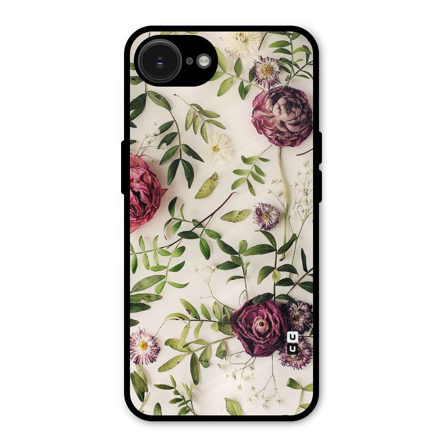 Vintage Rust Floral Metal Back Case for iPhone 16e