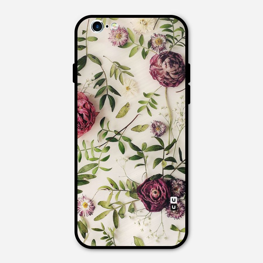Vintage Rust Floral Metal Back Case for iPhone 6 6s
