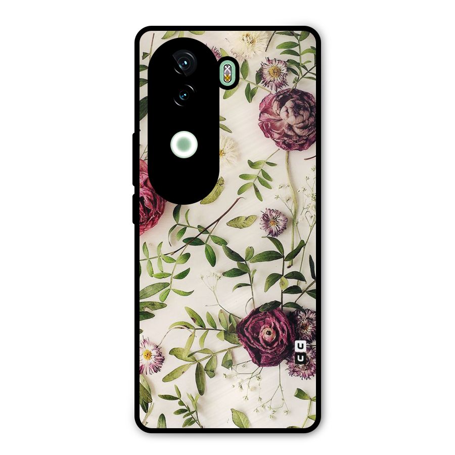 Vintage Rust Floral Metal Back Case for iQOO Z9s
