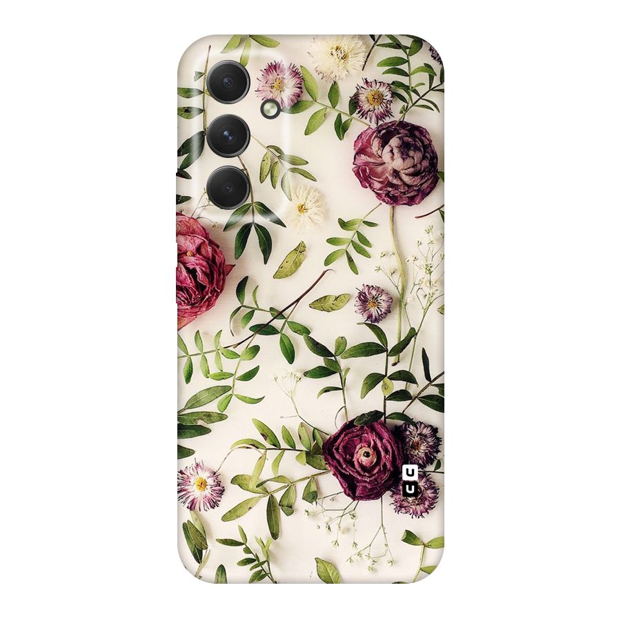 Vintage Rust Floral Original Polycarbonate Back Case for Galaxy A54