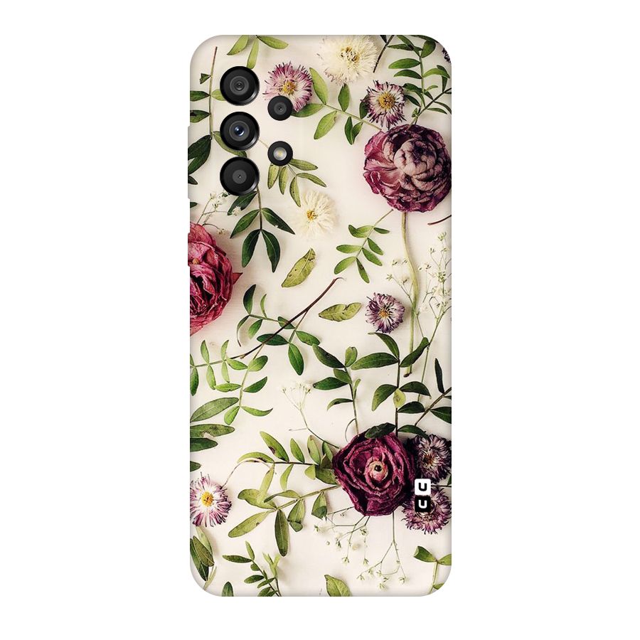 Vintage Rust Floral Original Polycarbonate Back Case for Galaxy A73 5G