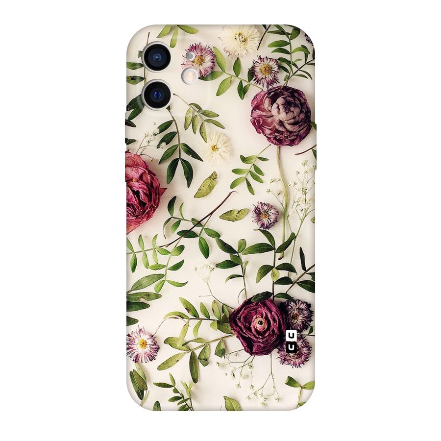 Vintage Rust Floral Original Polycarbonate Back Case for iPhone 12