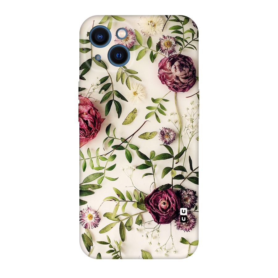 Vintage Rust Floral Original Polycarbonate Back Case for iPhone 13