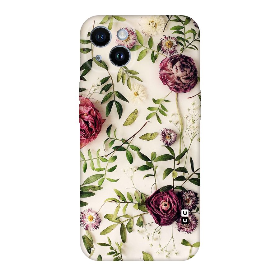 Vintage Rust Floral Original Polycarbonate Back Case for iPhone 14