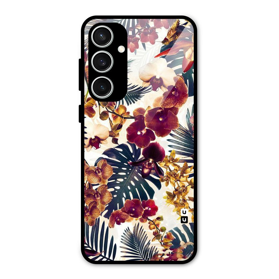 Vintage Rustic Flowers Glass Back Case for Galaxy S23 FE