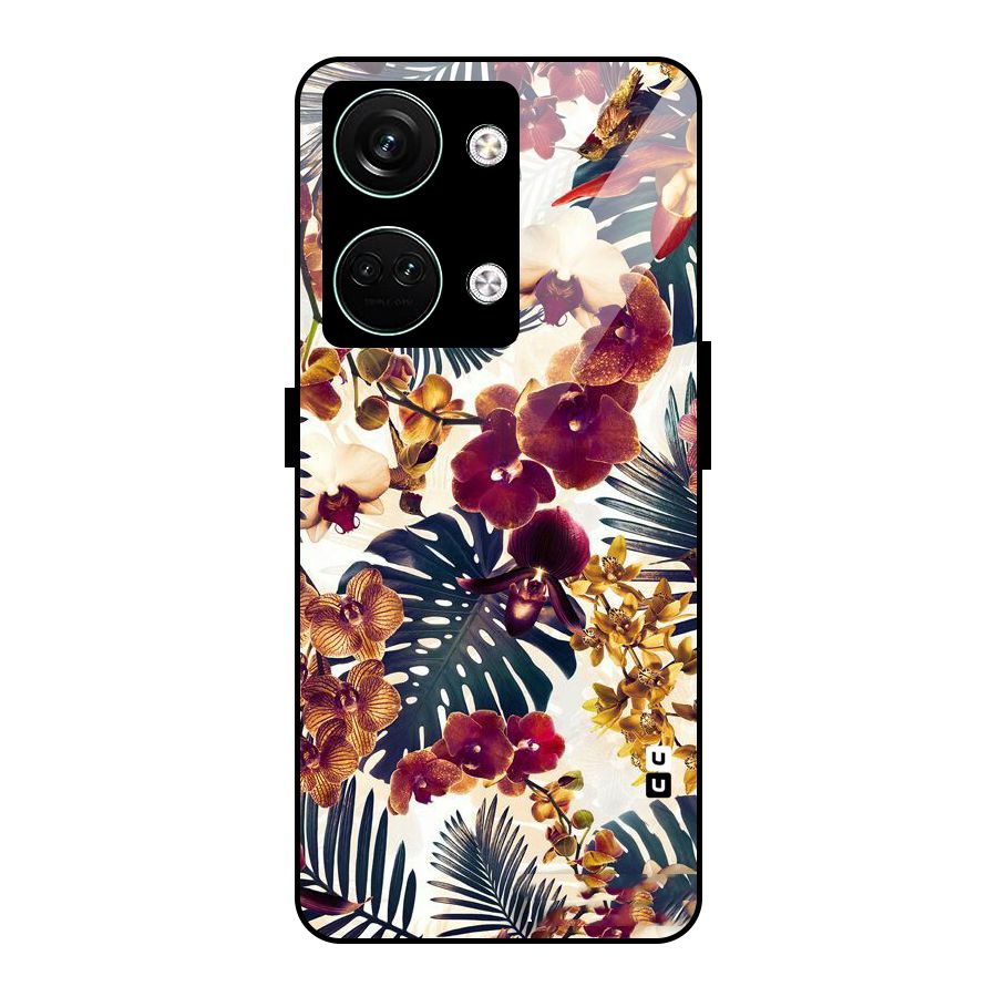 Vintage Rustic Flowers Glass Back Case for Oneplus Nord 3