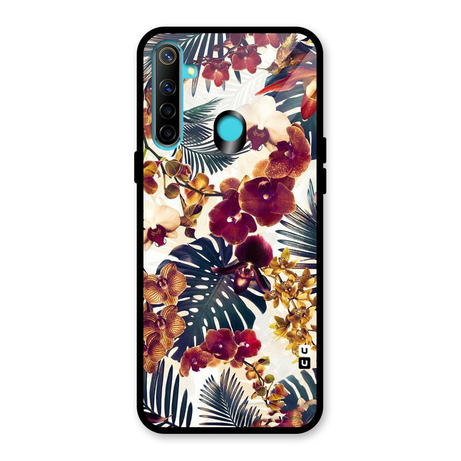 Vintage Rustic Flowers Glass Back Case for Realme Narzo 10