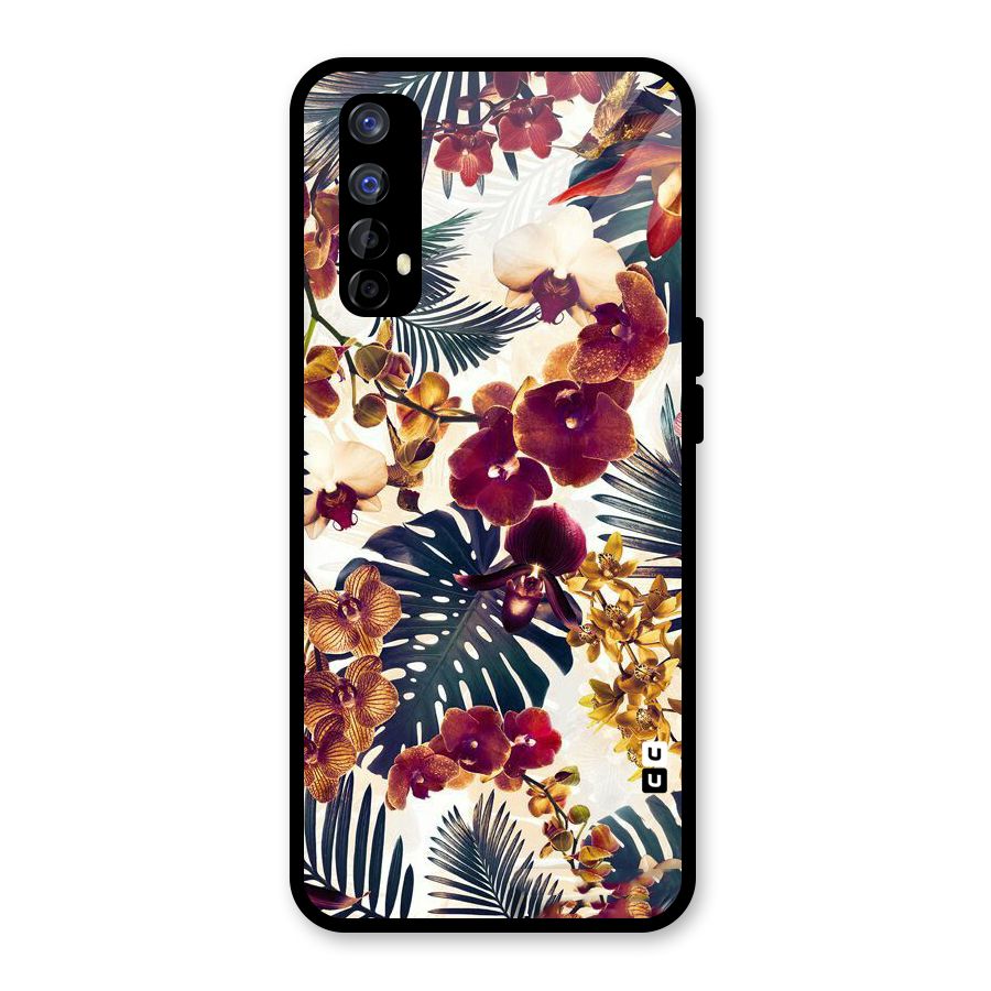 Vintage Rustic Flowers Glass Back Case for Realme Narzo 20 Pro