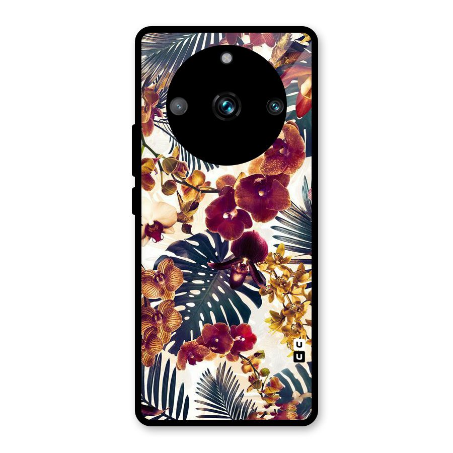 Vintage Rustic Flowers Glass Back Case for Realme Narzo 60 Pro
