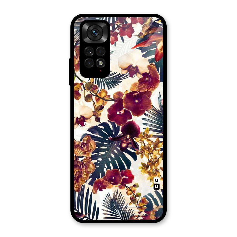 Vintage Rustic Flowers Glass Back Case for Redmi Note 11S