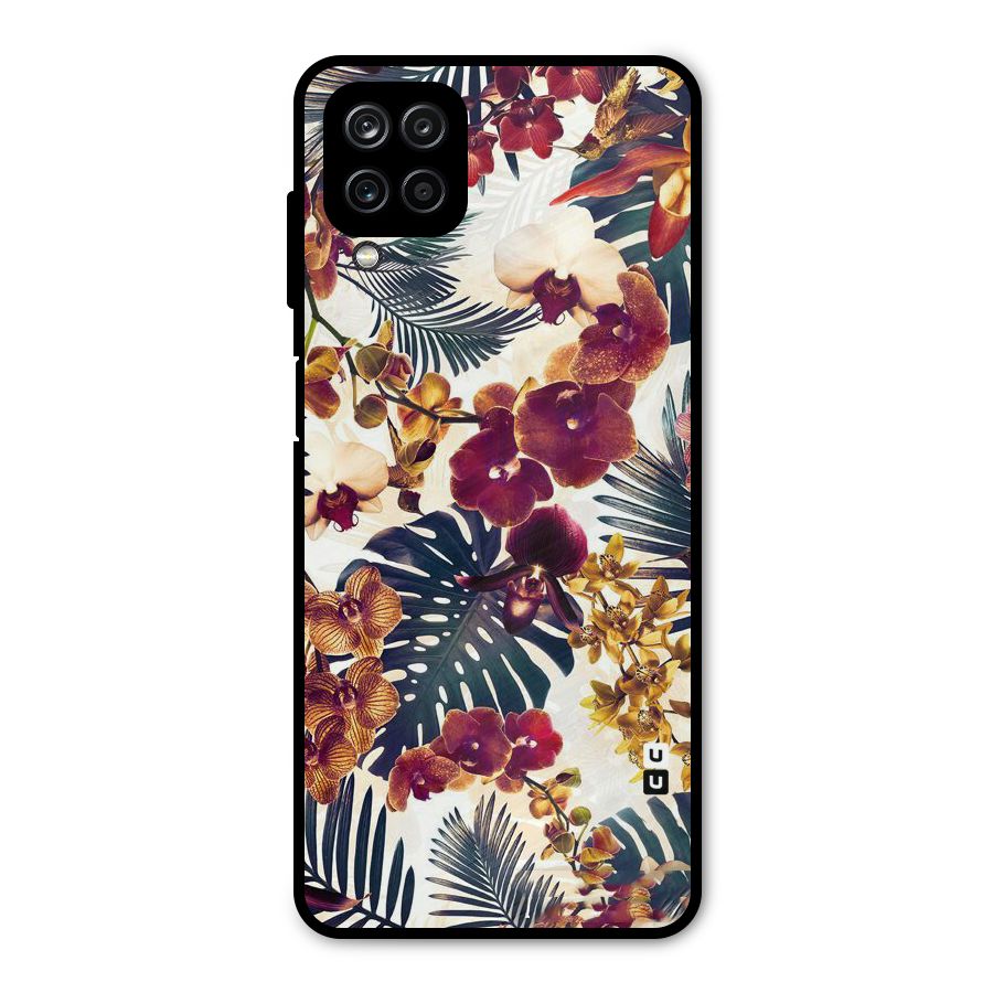 Vintage Rustic Flowers Metal Back Case for Galaxy A12