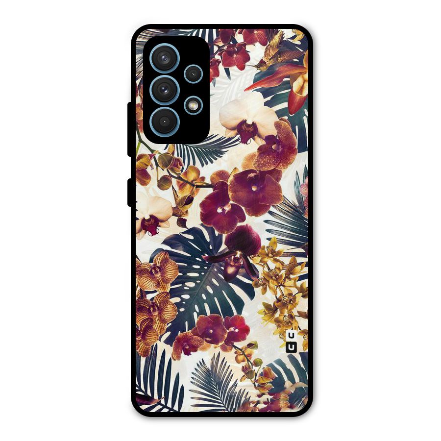 Vintage Rustic Flowers Metal Back Case for Galaxy A32