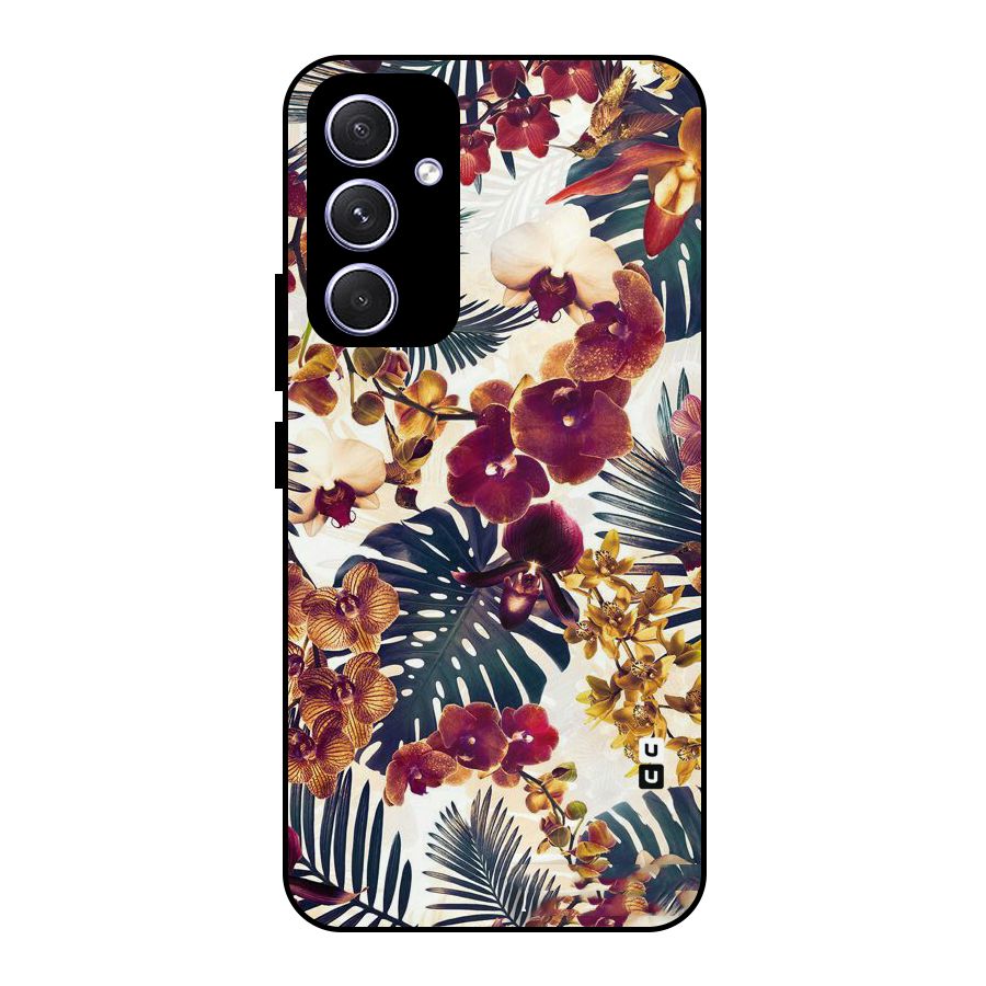 Vintage Rustic Flowers Metal Back Case for Galaxy A54