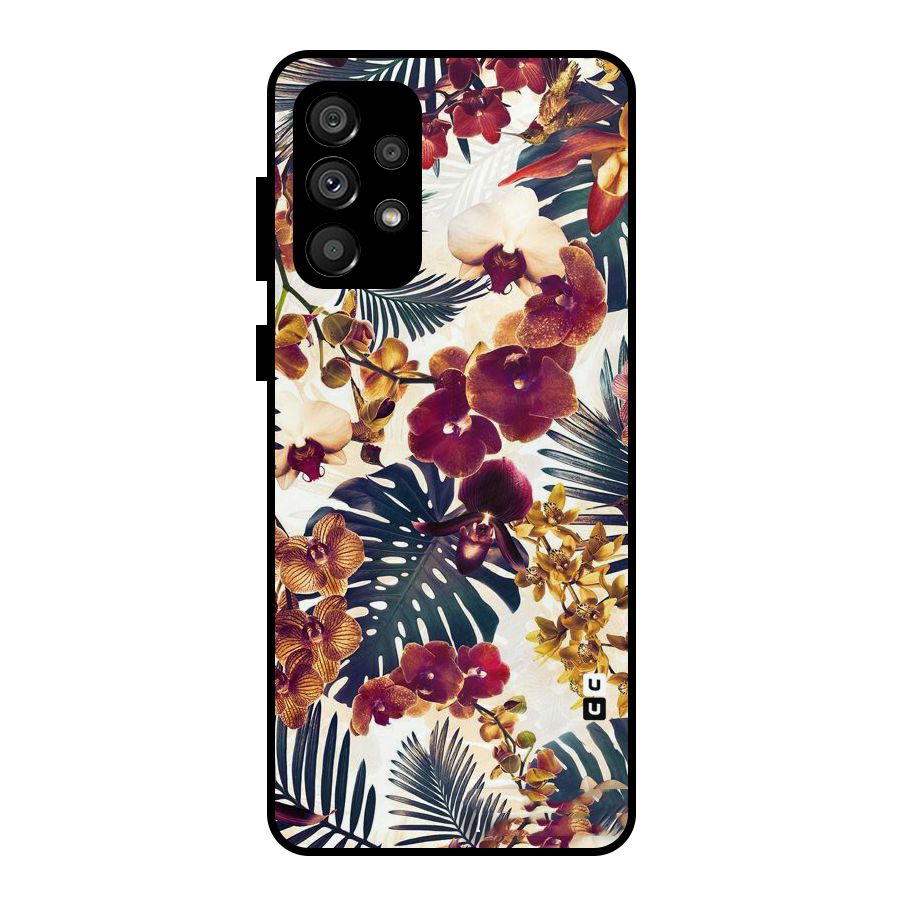 Vintage Rustic Flowers Metal Back Case for Galaxy A73 5G
