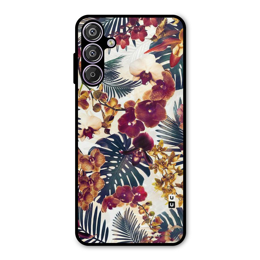 Vintage Rustic Flowers Metal Back Case for Galaxy F15