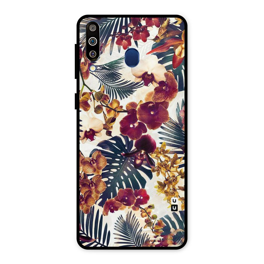 Vintage Rustic Flowers Metal Back Case for Galaxy M30