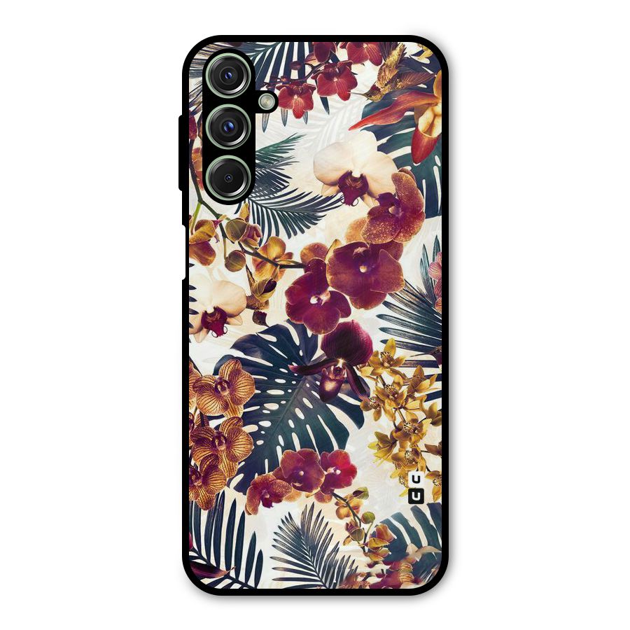 Vintage Rustic Flowers Metal Back Case for Galaxy M34