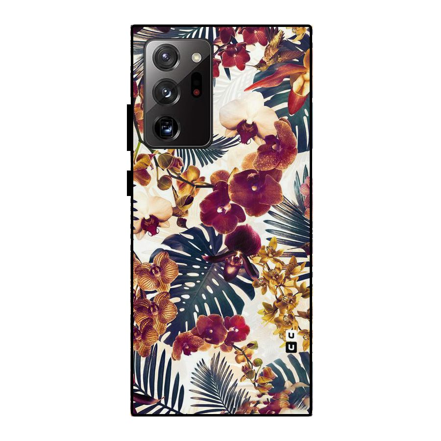 Vintage Rustic Flowers Metal Back Case for Galaxy Note 20 Ultra