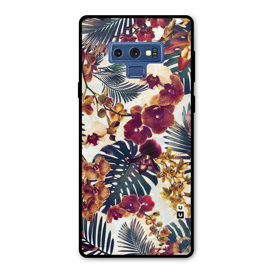 Vintage Rustic Flowers Metal Back Case for Galaxy Note 9