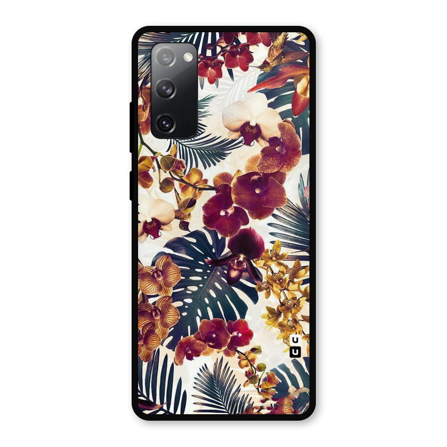 Vintage Rustic Flowers Metal Back Case for Galaxy S20 FE 5G