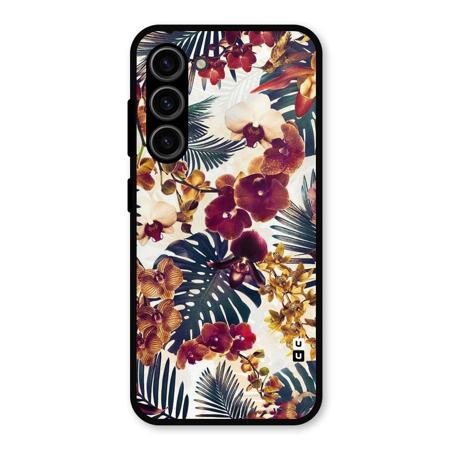 Vintage Rustic Flowers Metal Back Case for Galaxy S23