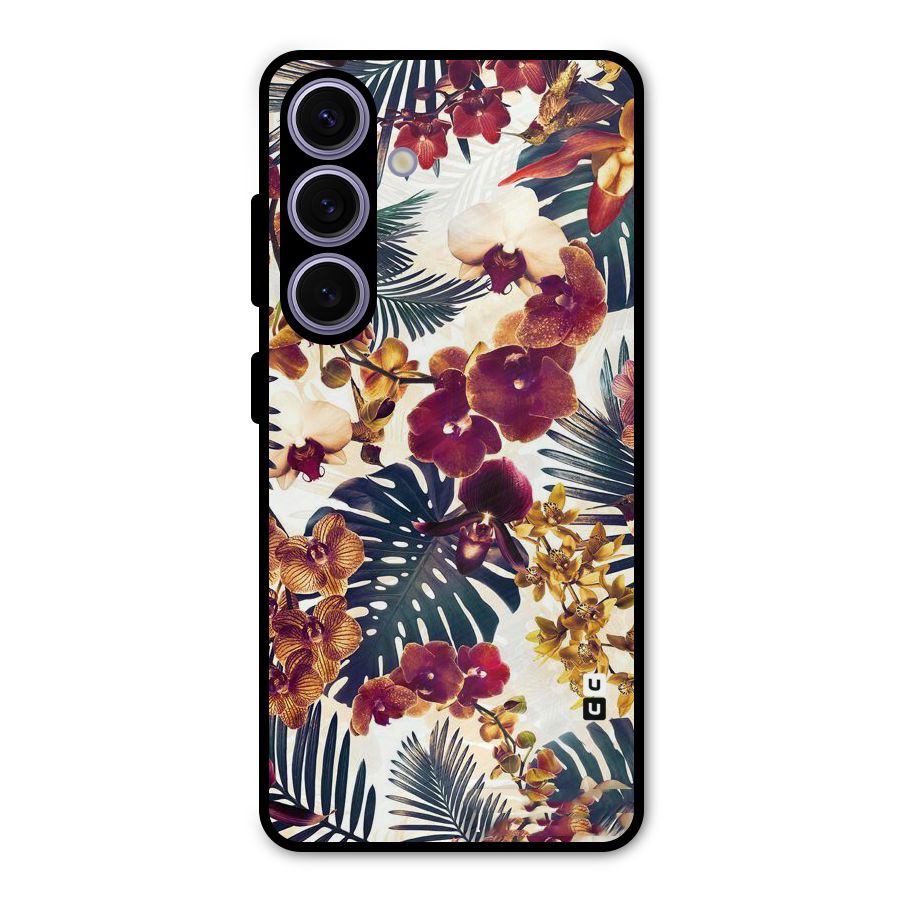 Vintage Rustic Flowers Metal Back Case for Galaxy S24